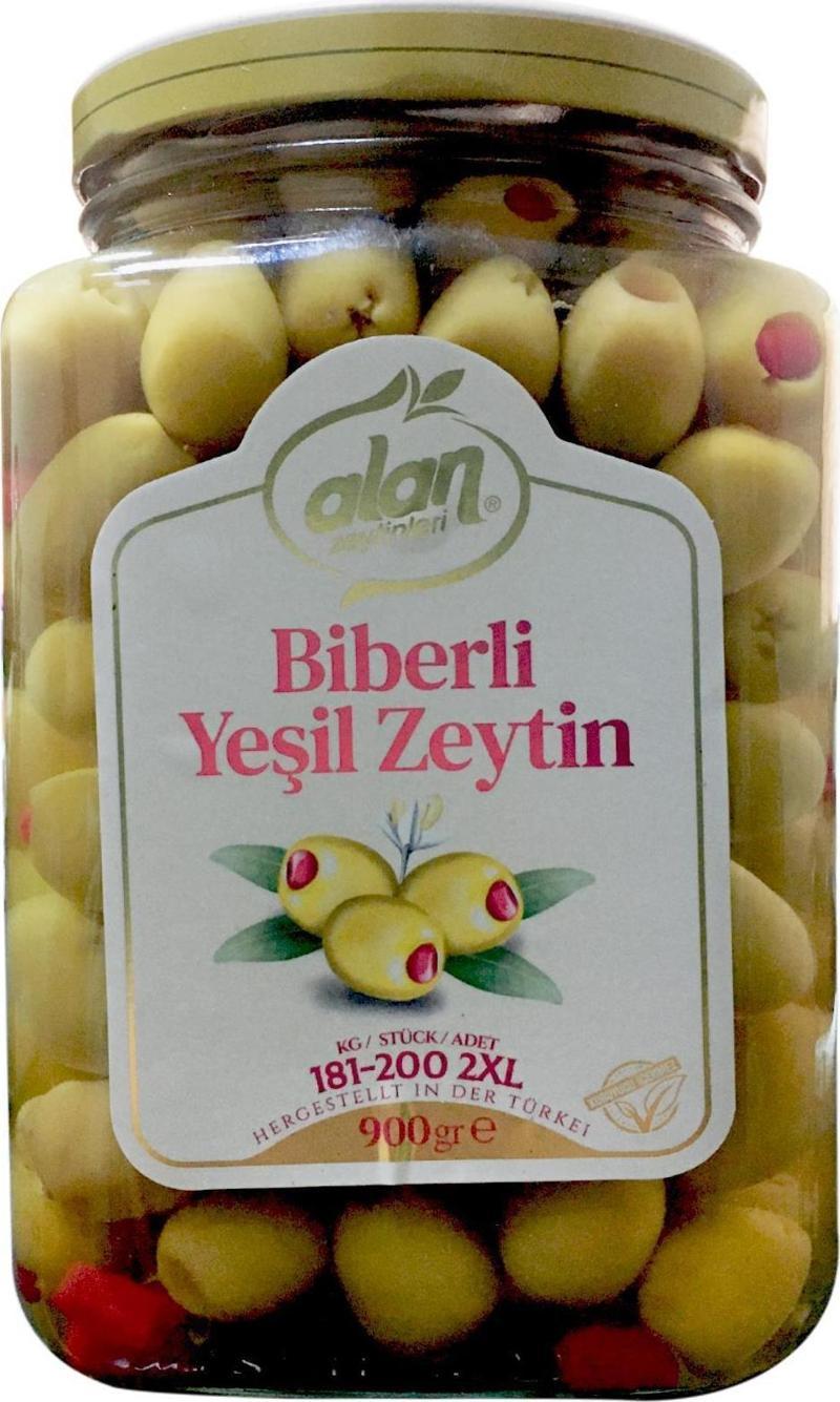 Biberli Yeşil Zeytin 2XL 181-200 Kalibre 900 g ℮