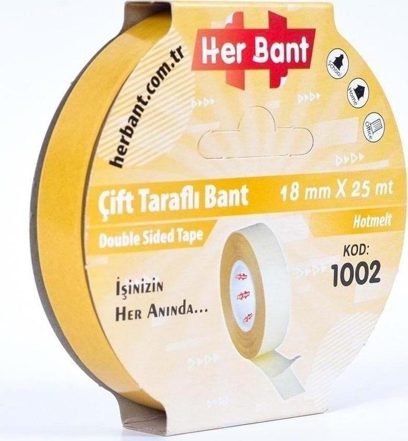 Çift Taraflı Kağıt Bant Askılı 18Mm X 25Metre Sp3505