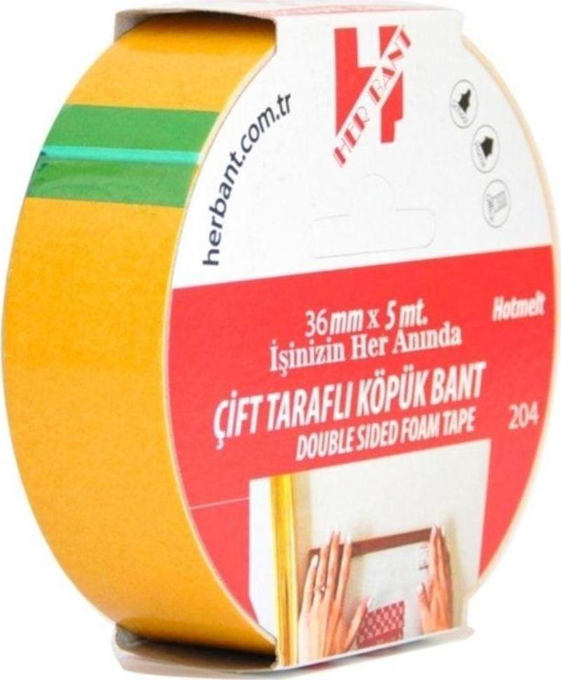 Çift Taraflı Köpük Bant 36Mmx5Mt