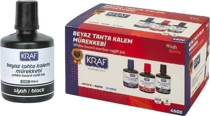 Beyaz Yazı Tahtası Mürekkebi Siyah 100 Ml X 6 Adet