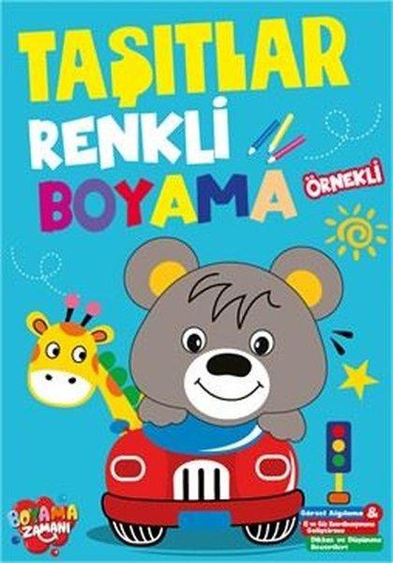 Taşıtlar - Renkli Boyama - Örnekli