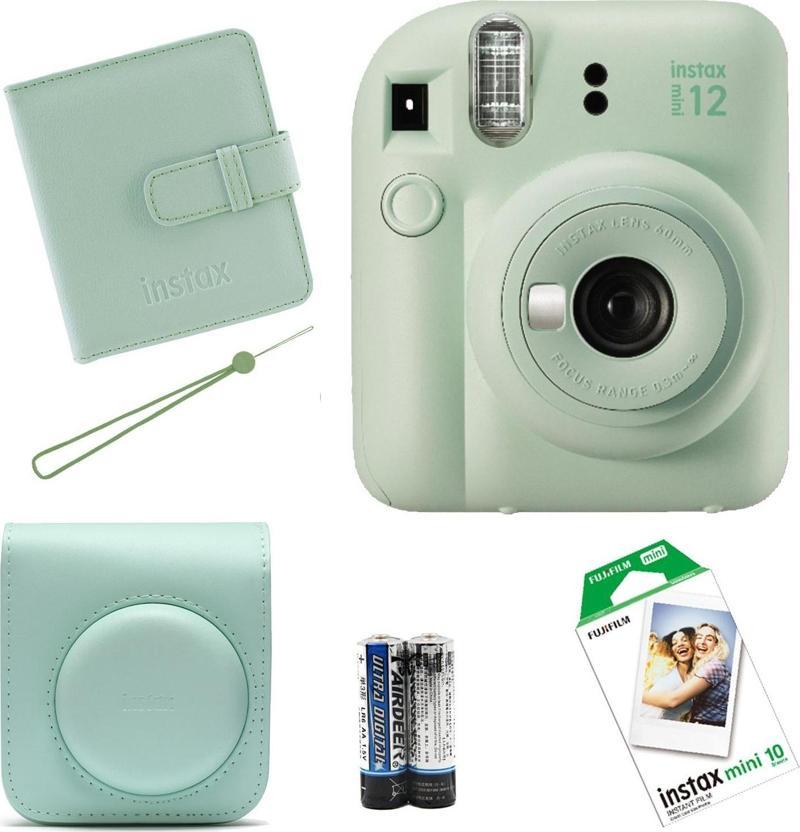 Mini 12 Fotoğraf Makinesi+Askı+pil+Çanta+10’lu film+Albüm (yeşil)