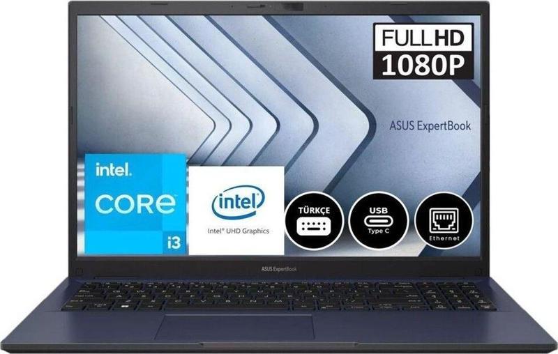 Expertbook Intel Core I3-1215U 16Gb 256 Ssd 15.6"Fhd Free Dos B1502Cba-I38512B0D02