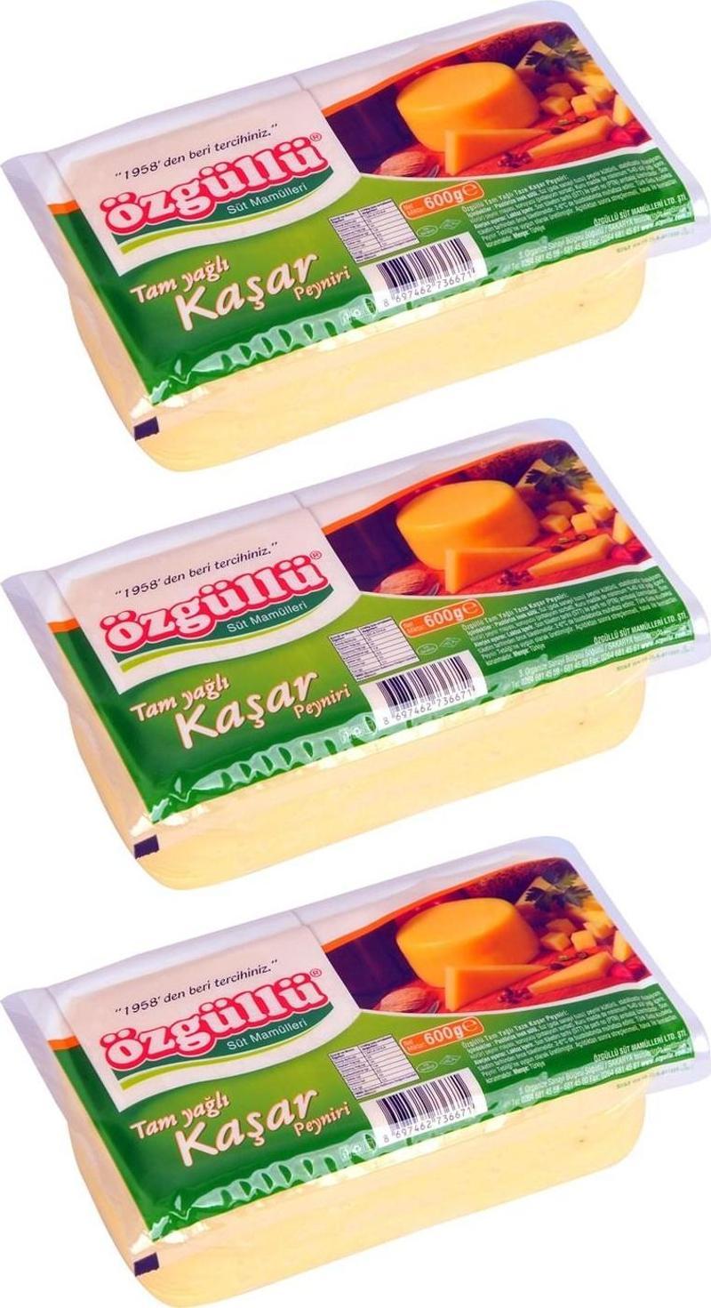 Kaşar Peyniri 600 gr 3'lü