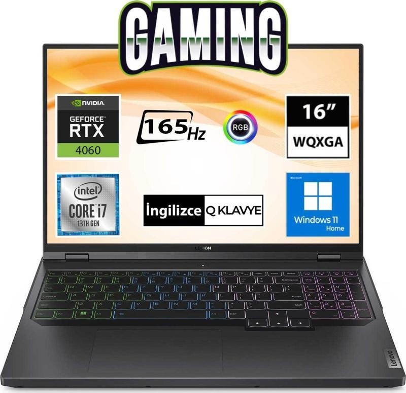 Legion 5 Pro 82WK0000TT i7-13700HX 16GB 1TBSSD RTX4060 16" QHD+ W11H Taşınabilir Bilgisayar