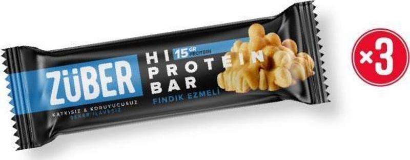 Yüksek Protein Bar Fındık Ezmeli 45g X 3 Adet