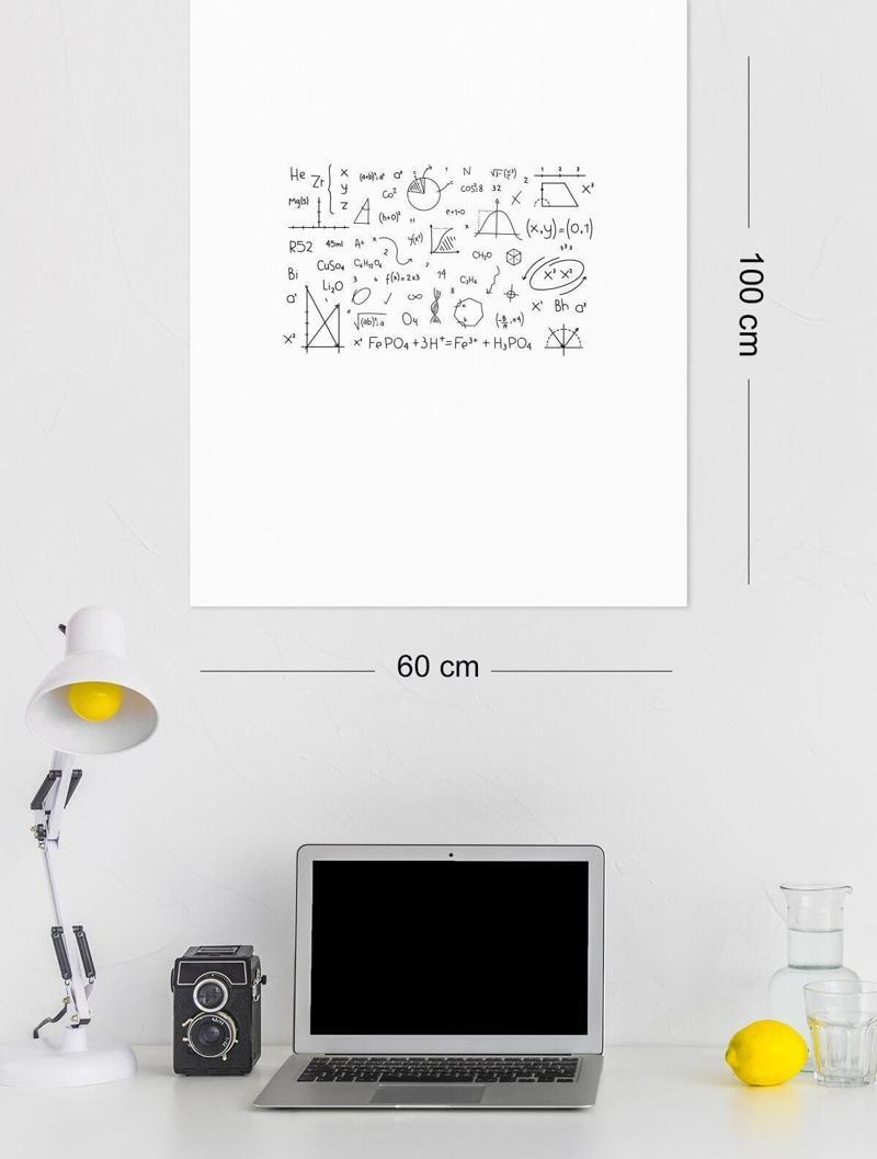 Akıllı Kağıt - 60x100 Cm Beyaz, 2 Adet Statik Tutunan Yazılıp Silinebilen Yazı Tahtası Ve Pano