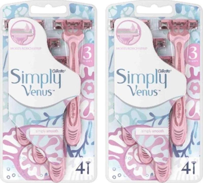 Venus Kadın Venüs Simply 3 Bıçak 4'lü x 2 Adet