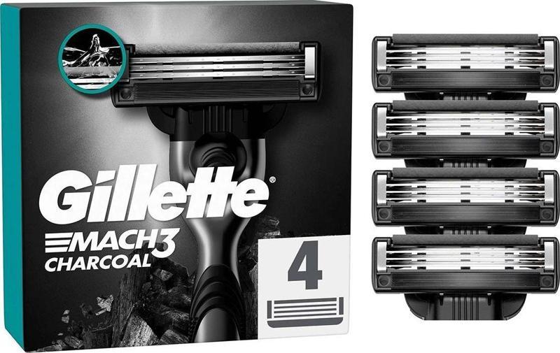 Mach3 Charcoal Yedek Tıraş Bıçağı 4'lü