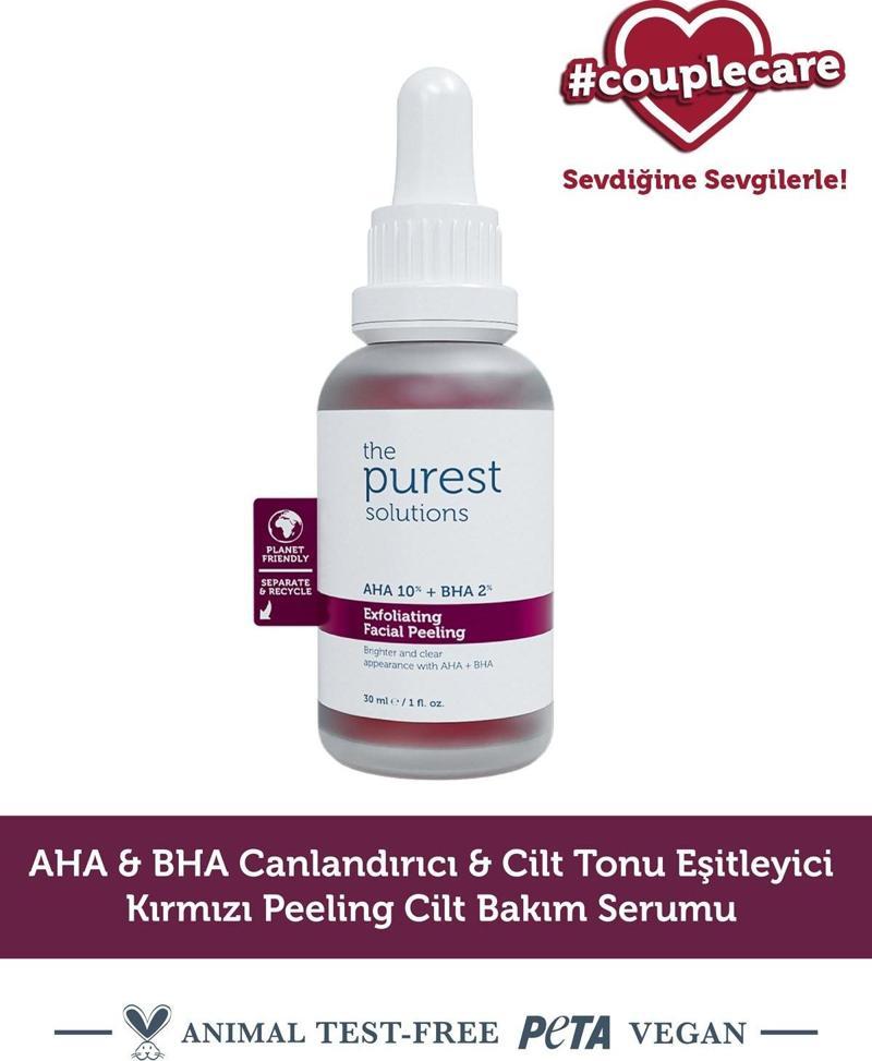 Aha & Bha Canlandırıcı & Cilt Tonu Eşitleyici Kırmızı Peeling Cilt Serumu 30 Ml (aha 10% + Bha 2%)