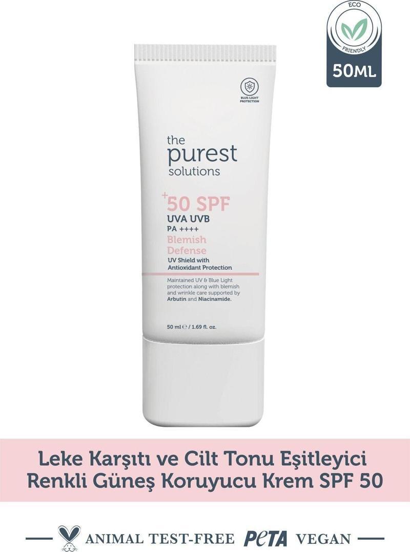 Leke Karşıtı ve Cilt Tonu Eşitleyici Renkli Güneş Koruyucu Krem SPF 50, 50 ml