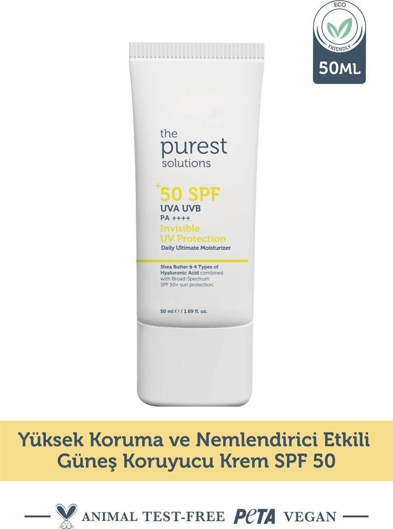 Yüksek Koruma ve Nemlendirici Etkili Güneş Koruyucu Krem SPF 50, 50 ml