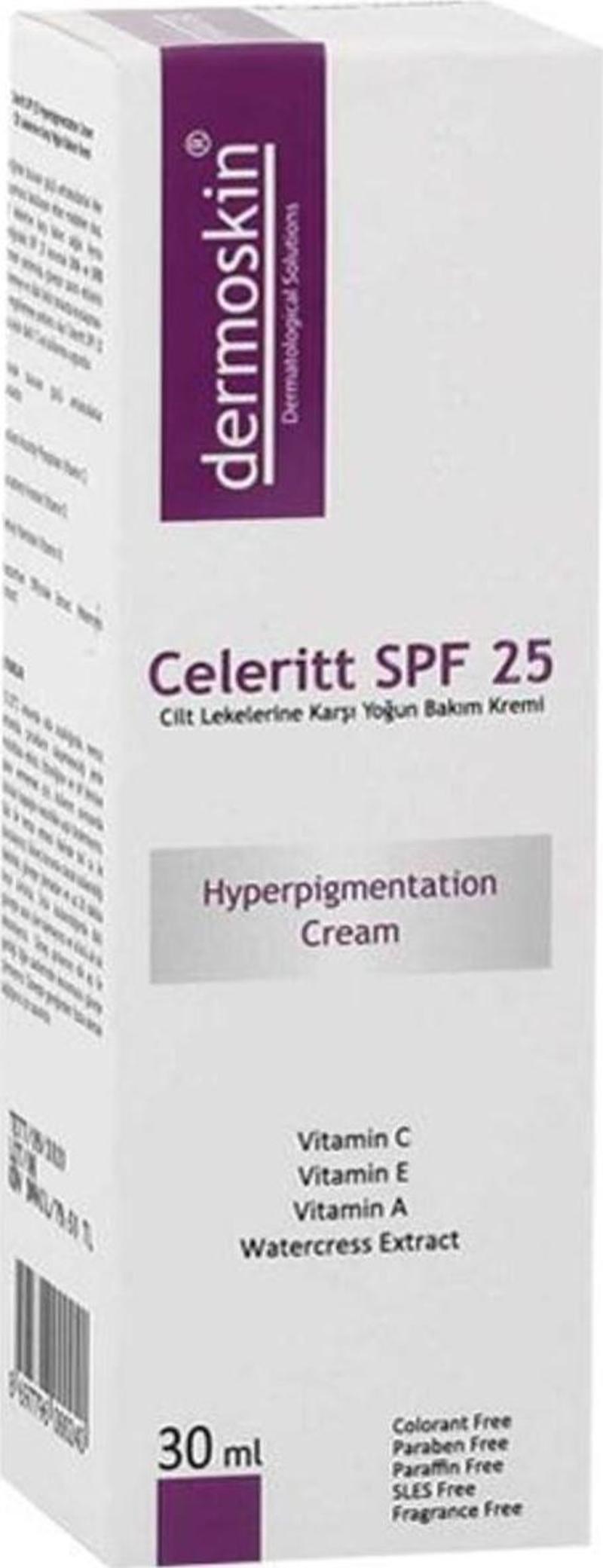 Celeritt SPF 25 Leke Karşıtı Bakım Kremi 30 ml