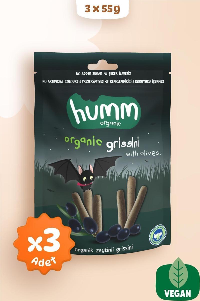 Organik Vegan Zeytinli Grissini Atıştırmalık Paketi - 3 adet