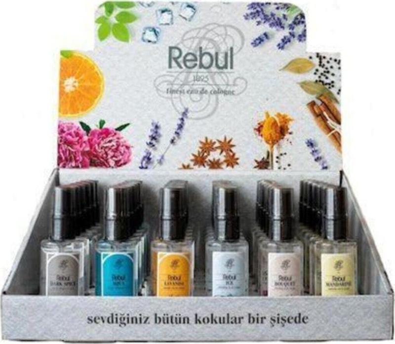 Kolonya Çeşitleri 50 Ml X 6 Adet - Dark Spice-Buket-Aqua-Ice-Mandarine-Lavanta