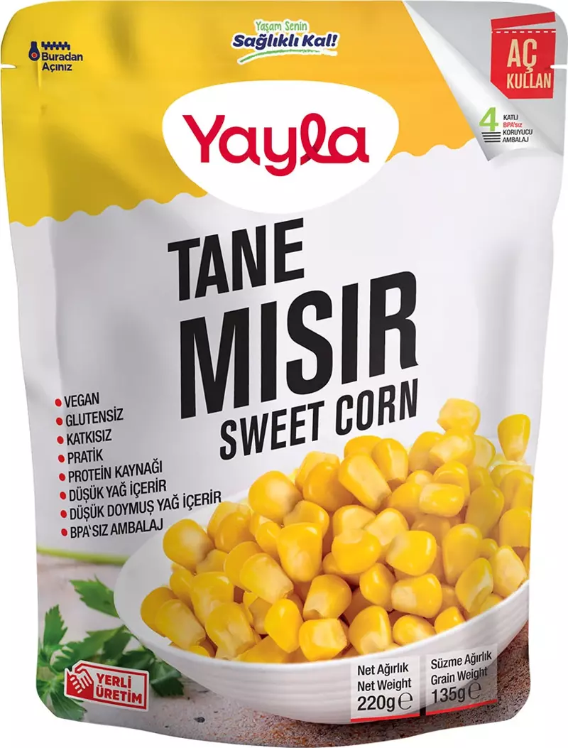 Haşlanmış Tane Mısır 220 gr