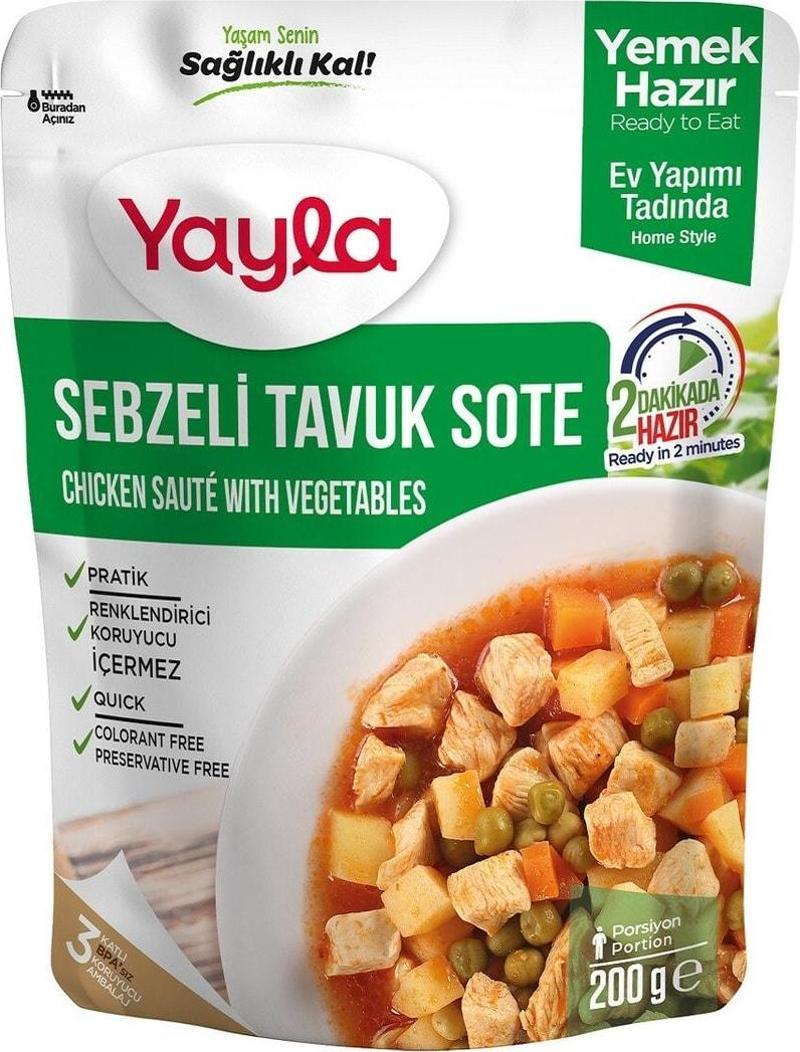 Yemek Hazır Sebzeli Tavuk Sote 200 Gr