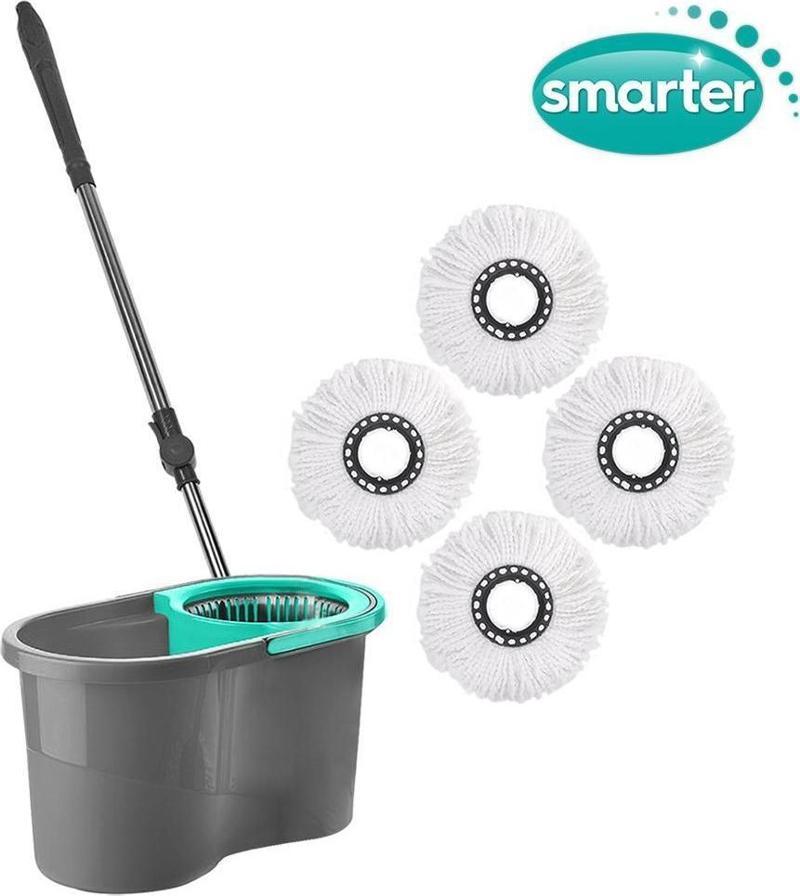 OTOMATİK TEMİZLİK SETİ 4 MİKROFİBER MOP PASPAS