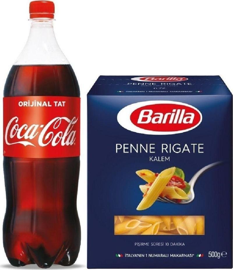 1 Lt Orginal+Barilla Makarna Penne Rigate