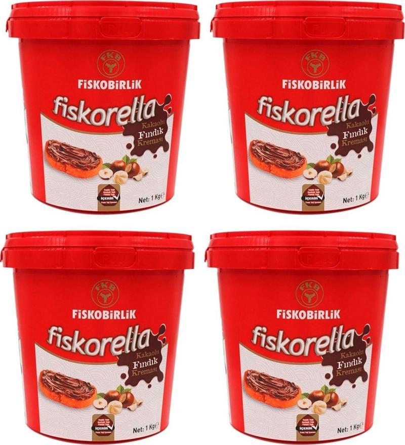 Fiskorella Kakaolu Fındık Kreması 1 kg 4 lü