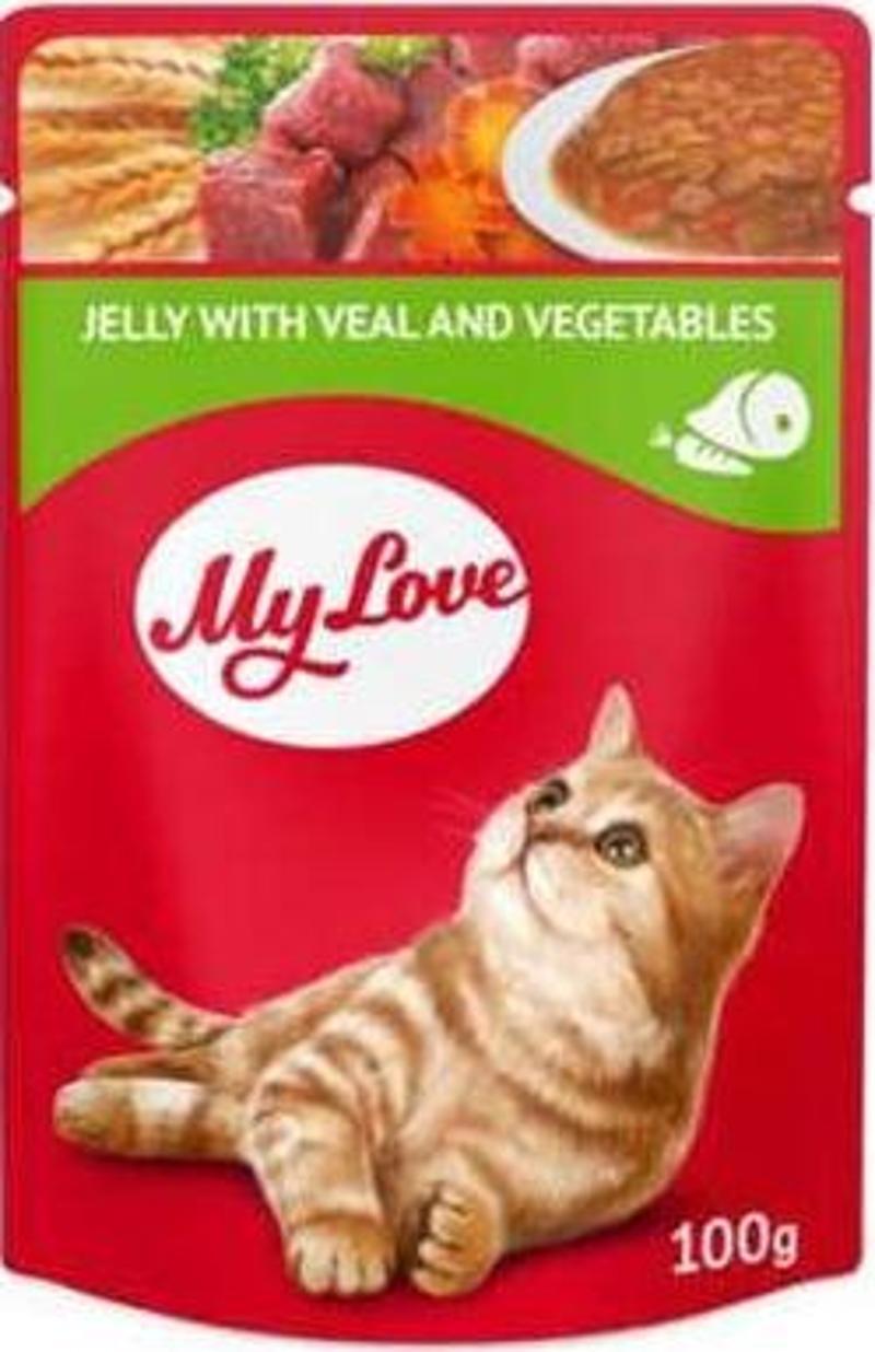 Jöle İçinde Dana Etli Ve Sebzeli Pouch Kedi Maması 100 Gr