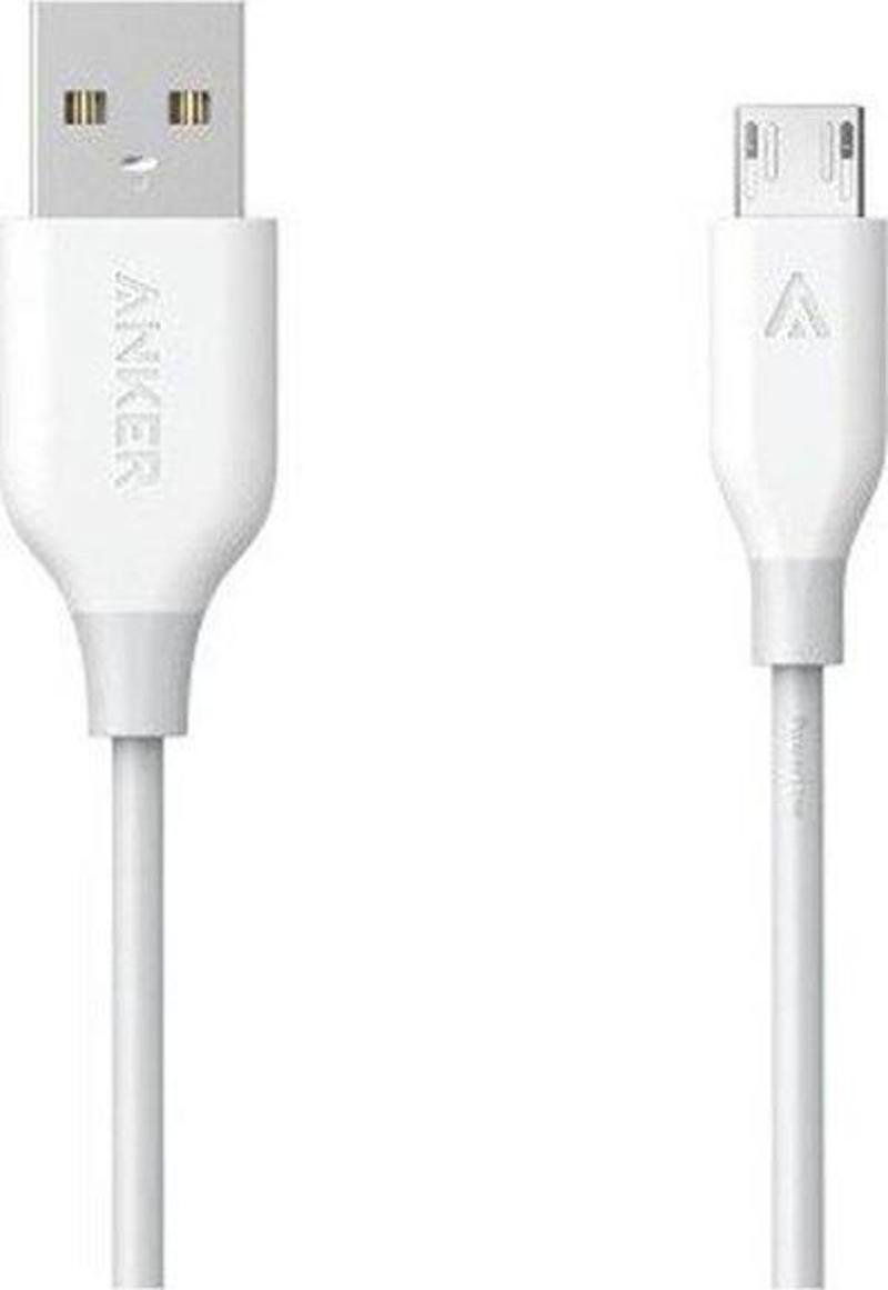 PowerLine Micro USB Şarj / Data Kablosu 0.9 Metre Beyaz