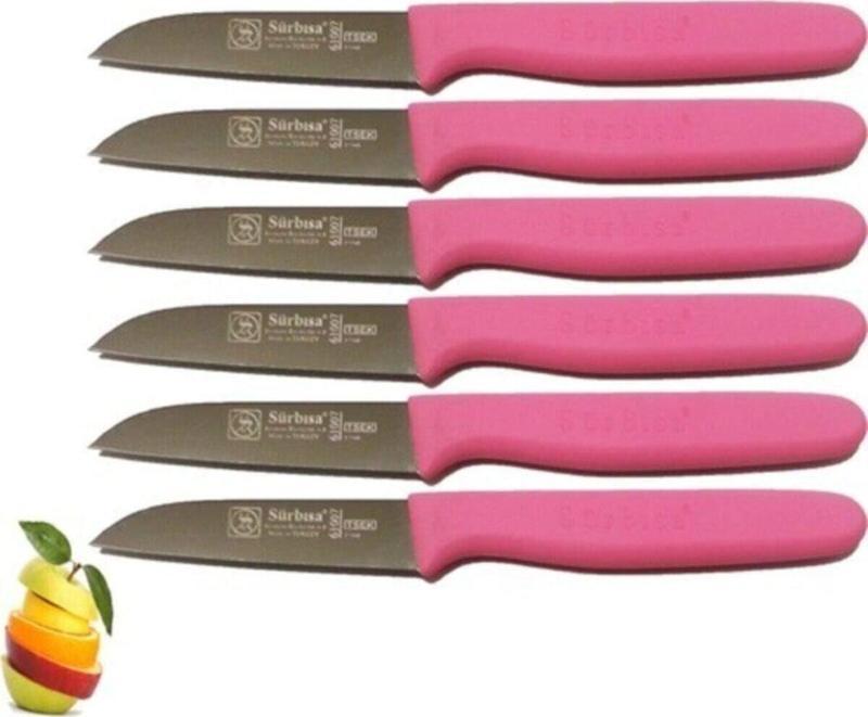 Sürmene Sürbısa 061007 Meyve Bıçağı 6 Lı Set Pembe