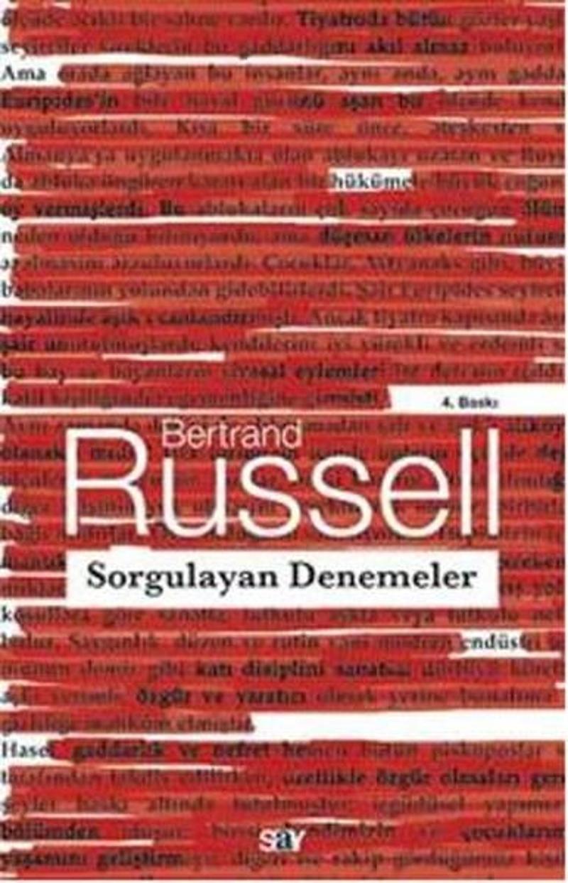 Say Yayınları Sorgulayan Denemeler - Bertrand Russell