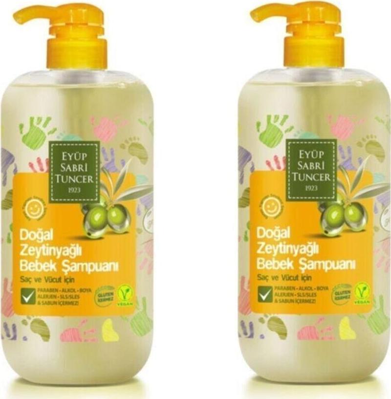 Doğal Zeytinyağlı Bebek Şampuanı 600 Ml X 2 Adet