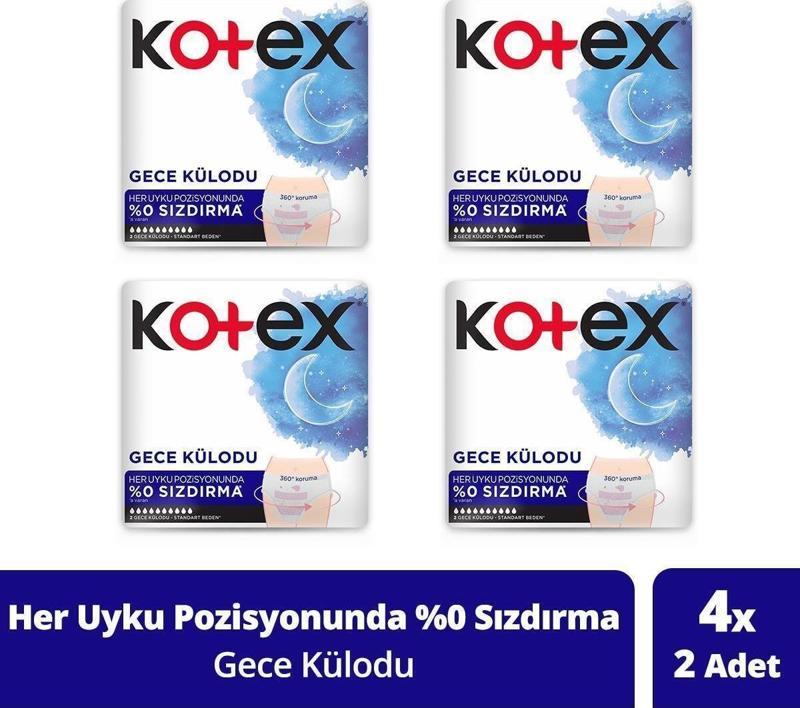 2'Li Regl Gece Külodu - 4'Lü Paket