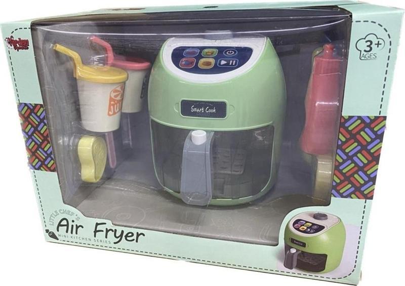 Dokunmatik Air Fryer Fritöz Set Gıdalar Renk Değiştirir