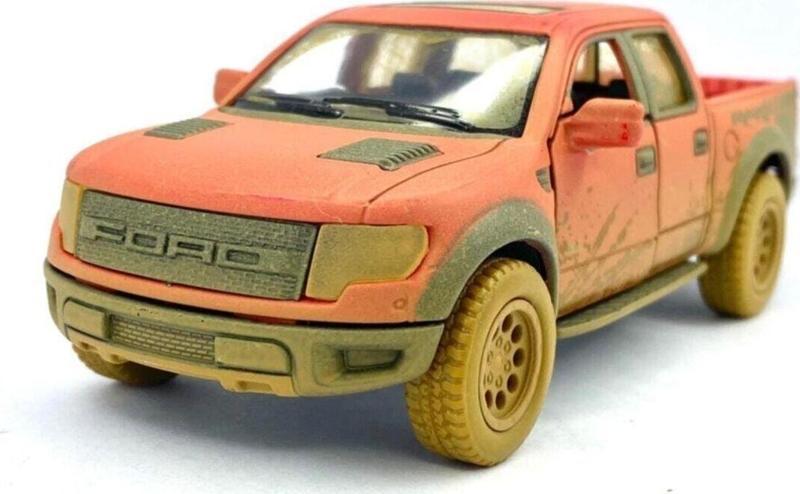 2013 Ford F - 150 Svt Raptor Supercrew (Çamurdesenli)Çekbırak 5İnch.Lisanslı Model Araba Oyuncak Araba