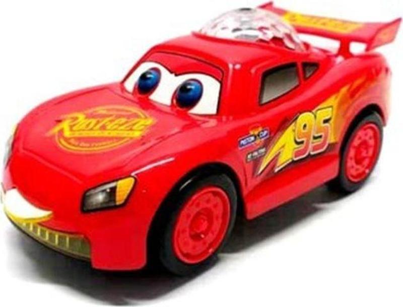 Kırmızı Şimşek Mcqueen Cars 3D Işıklı Oyuncak Araba