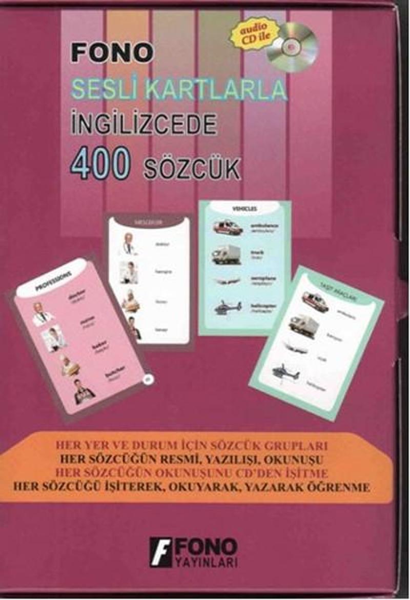Fono Yayınları Fono Sesli Kartlarla İngilizcede 400 Sözcük - Komisyon