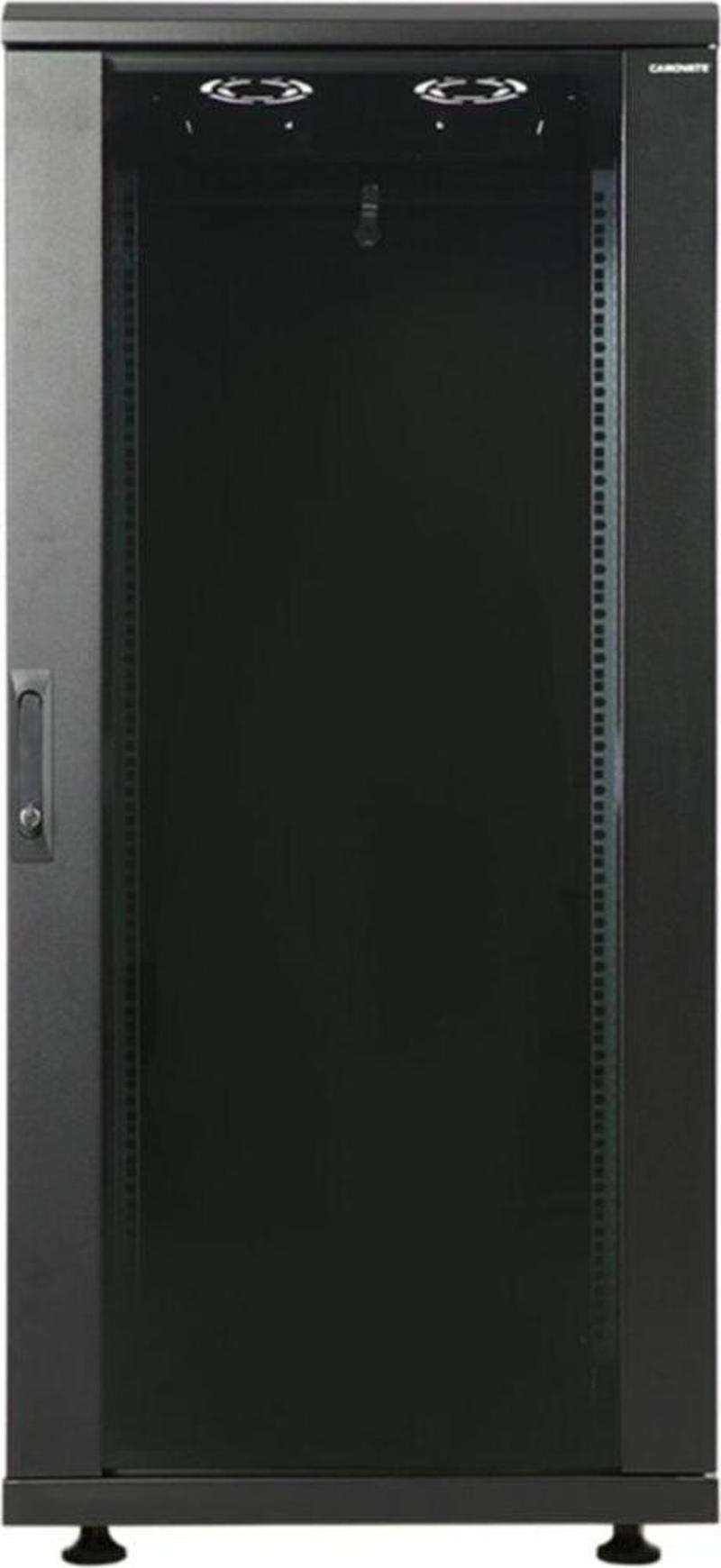 26u 600x600mm 19'' Dikili Tip Network Rack Kabinet Siyah 2 Yıl Üretici Garantili