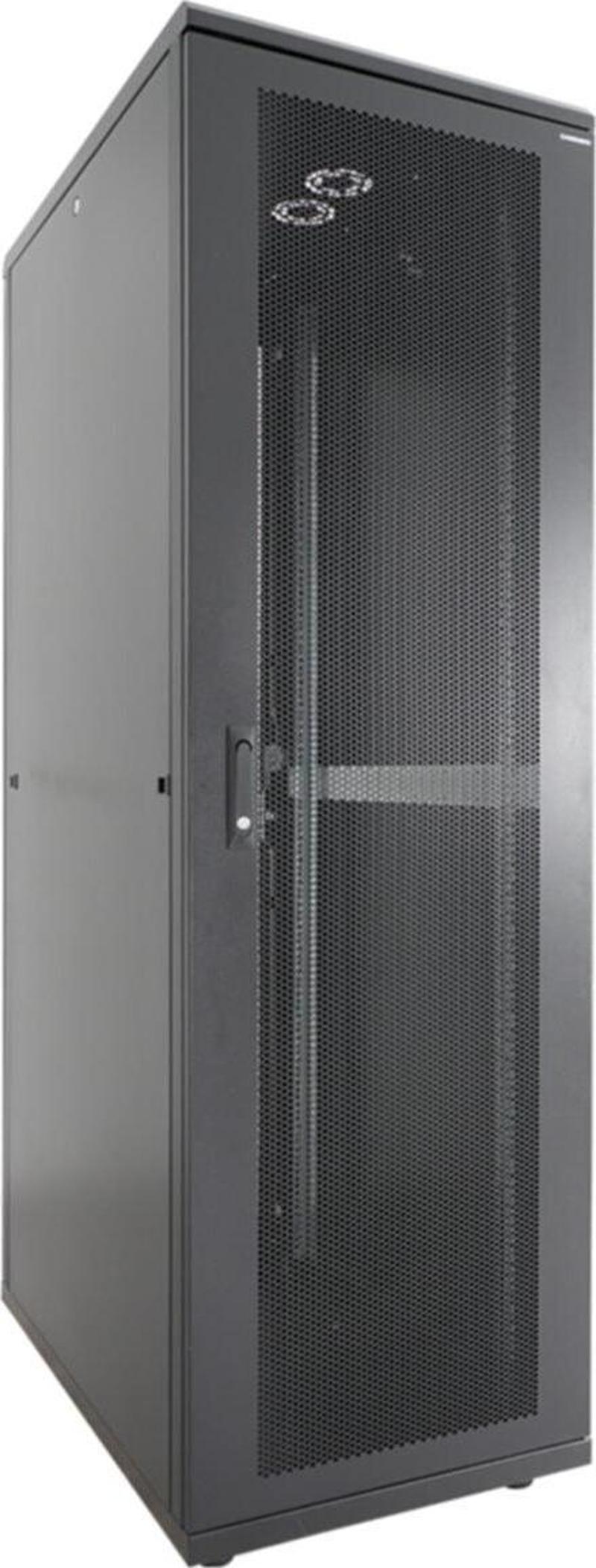 42u 600x1000mm 19'' Dikili Tip Server Rack Kabinet Siyah 2 Yıl Üretici Garantili