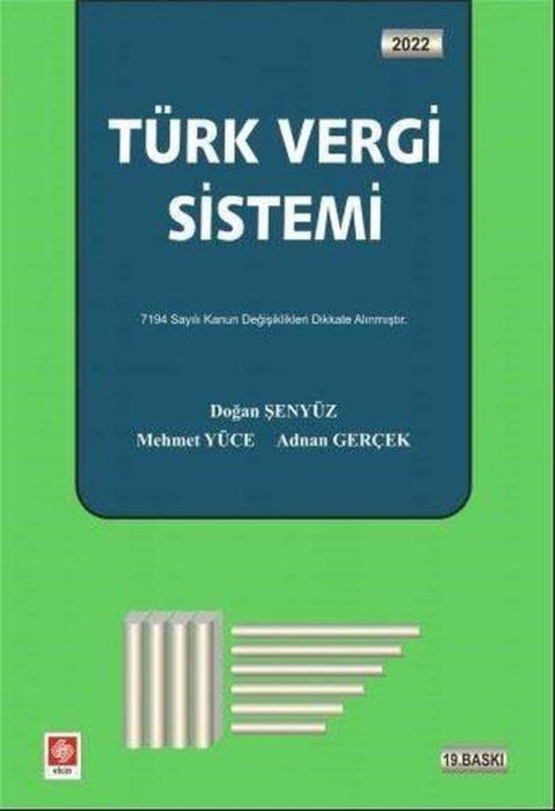 Ekin Basım Yayın Türk Vergi Sistemi - Adnan Gerçek