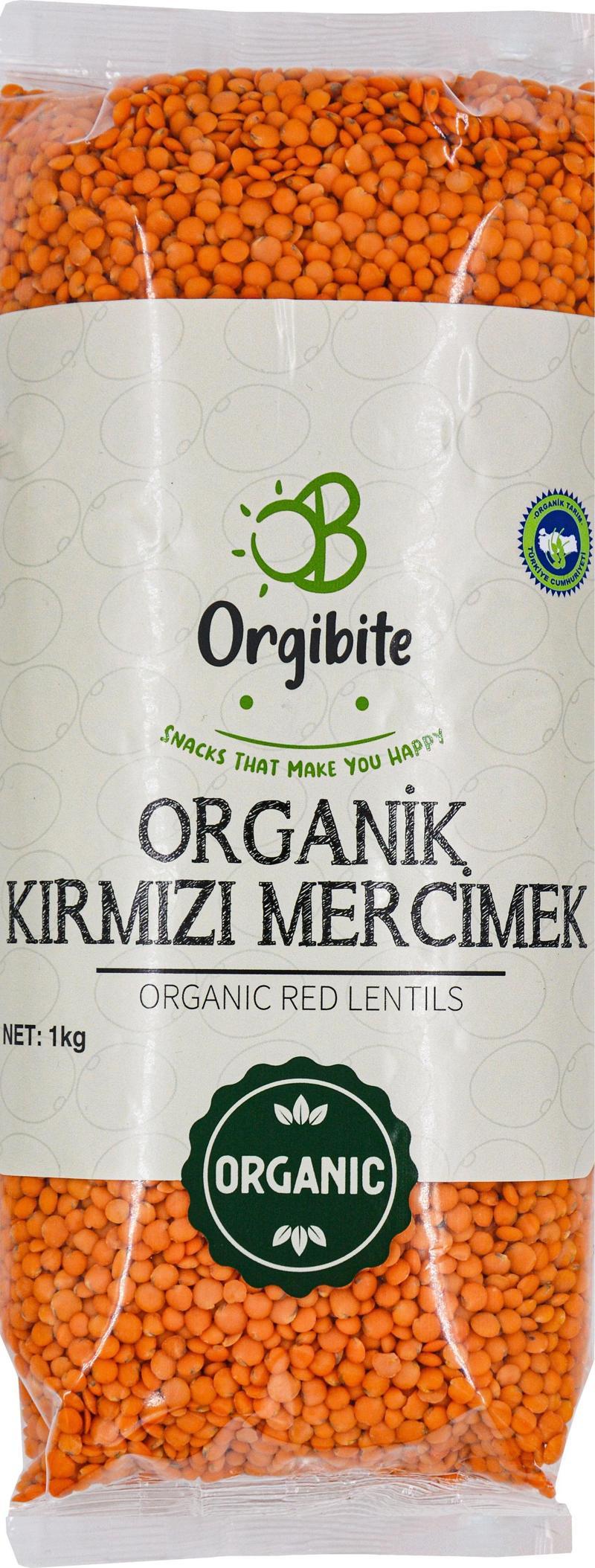 Organik Kırmızı Mercimek 1 Kg Paket