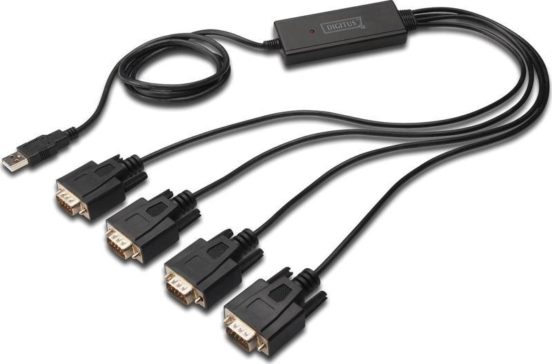 USB 2.0 &lt;-&gt; 4 x RS232 (Seri) Çevirici Kablosu, 1.5 metre