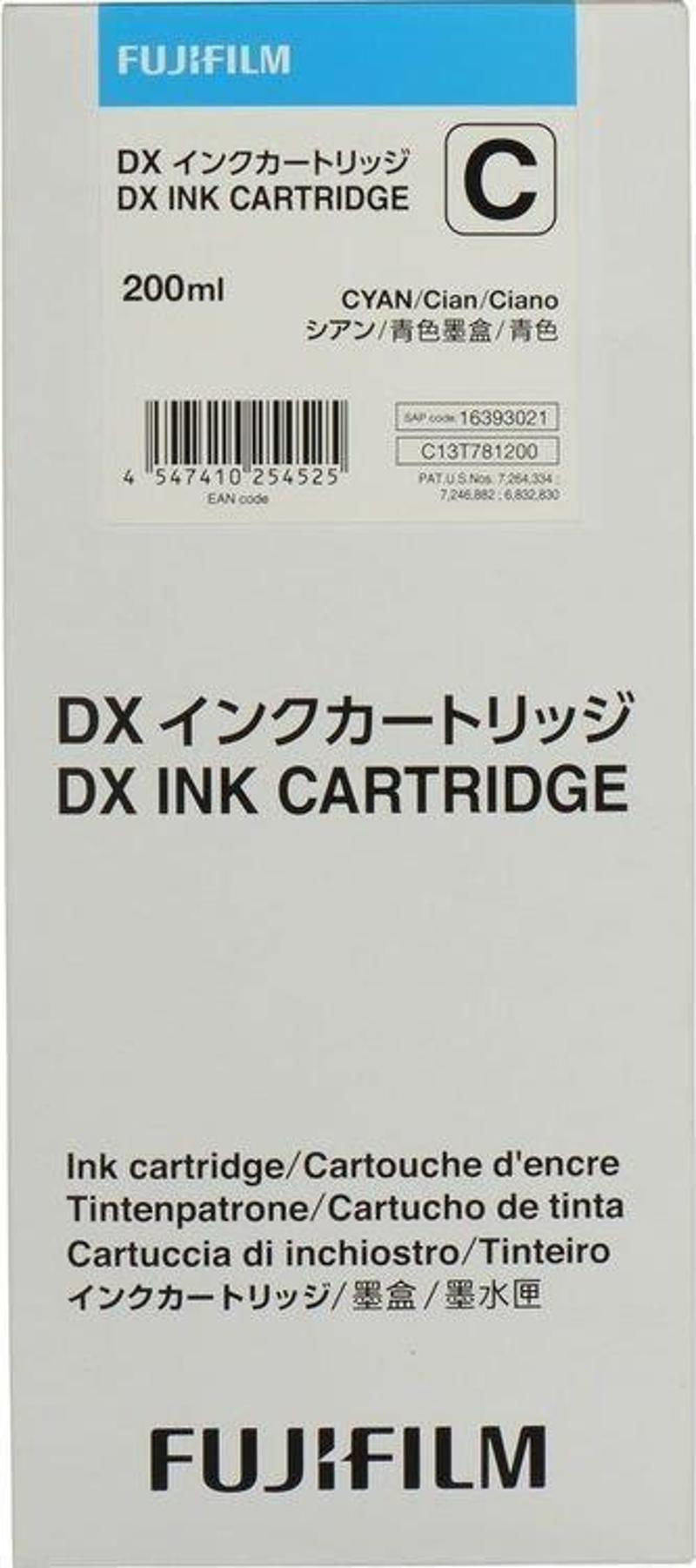 DX100 Yazıcı için Fujifilm Mavi (Cyan) Mürekkep Kartuşu