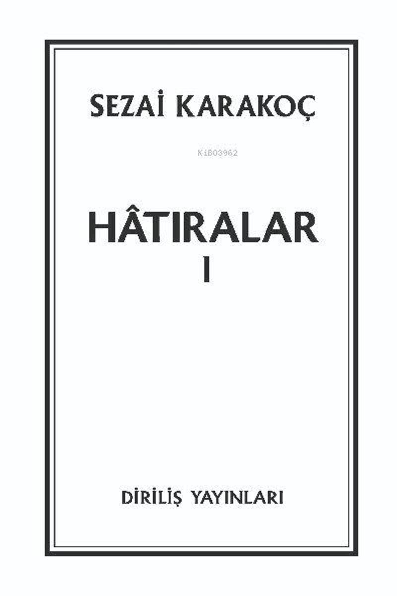 Hatıralar 1