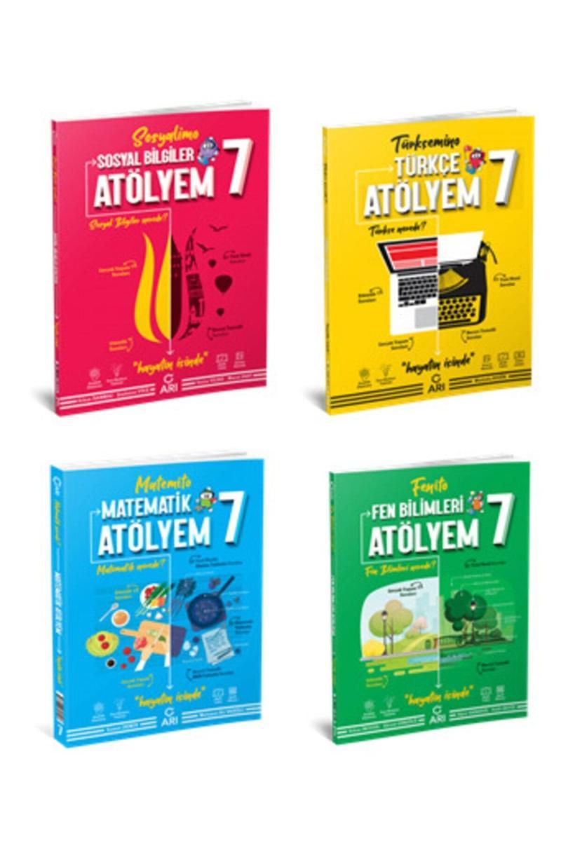 Arı Yayıncılık 7. Sınıf Atölyem Set (türkçe + Matematik + Fen + Sosyal - 4 Kitap)