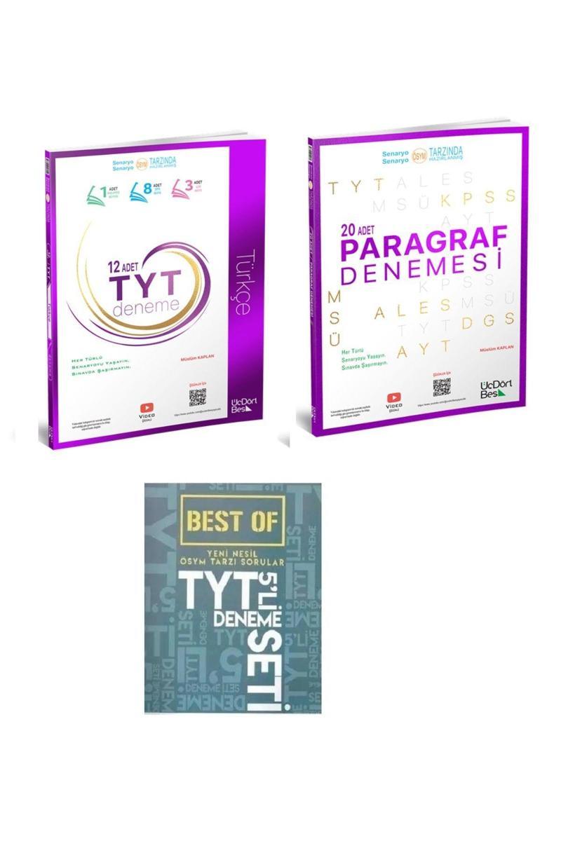 Üç Dört Beş Yayınları 345-20 Li Paragraf Deneme Ve Tyt Türkçe 12 Li Deneme Seti Güncel 2023-2024 Güncellenmiş