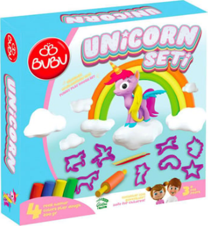 Bu-Bu Unicorn 4 Renk 8 Parça Oyun Hamuru Seti OH0032