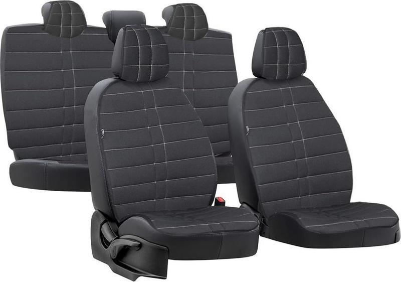 Mercedes C200 1994-2000 W202 Koltuk Koruyucu Artemis Serisi Siyah-Beyaz