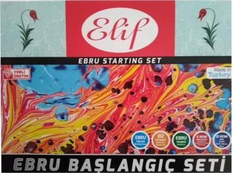 Ebru Başlangıç Seti - Kitre Ebru Kağıdı Pratik Ebru Sanatı Seti - Ebru Boyama Seti