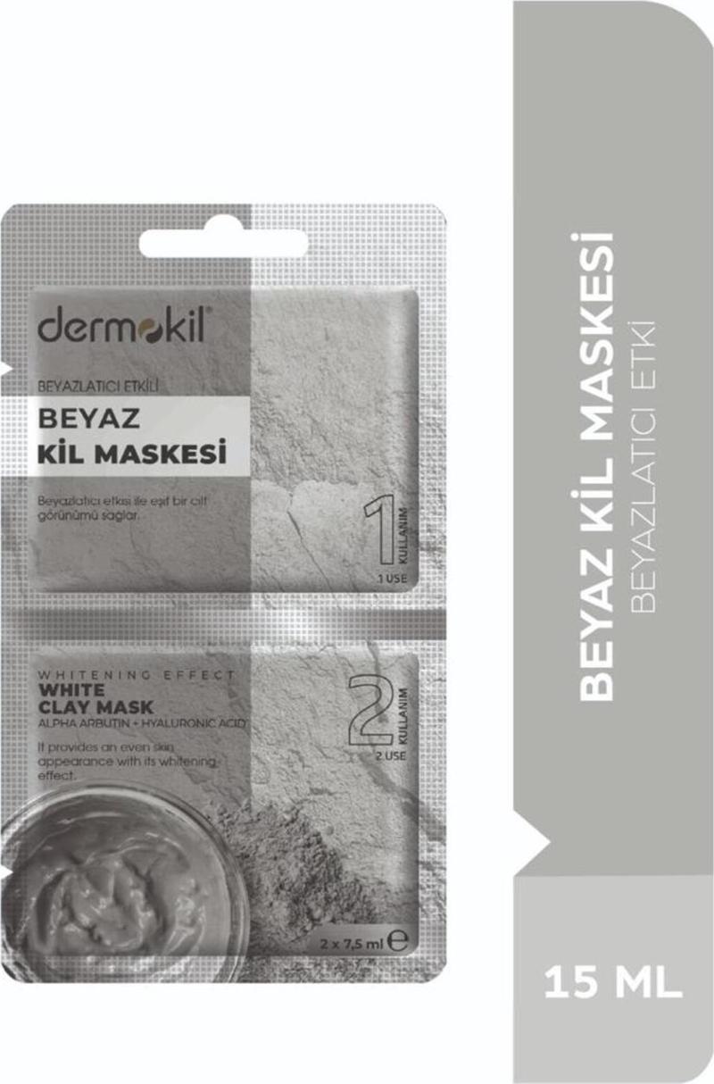 Beyazlatıcı Etkili Beyaz Kil Maskesi 15Ml