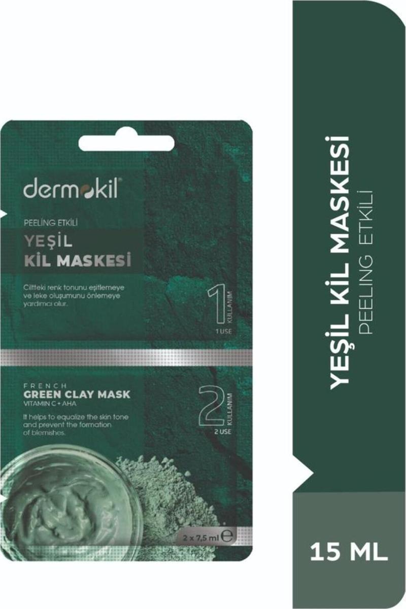 Peeling Etkili Yeşil Kil Maske 15Ml