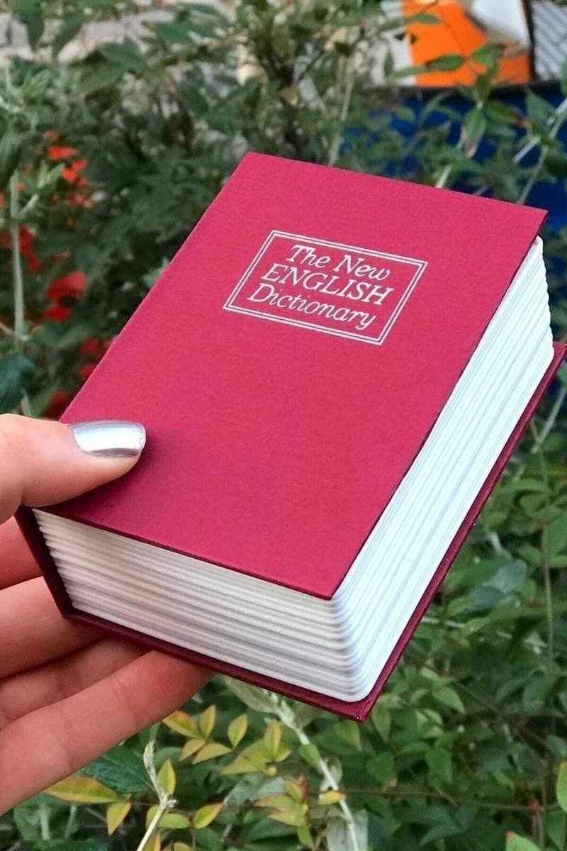 3D Kitap Şeklinde Gizli Kasa Kumbara Bordo