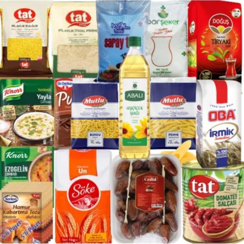 Ramazan paketi kumanya yardım gıda erzak kolisi 16 parça ürün